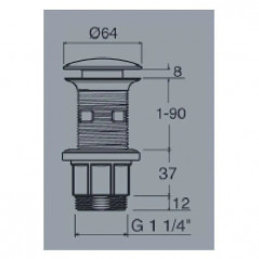 Clic Clac PVC universal brass hand drain