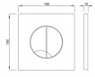 Panel de control MARO con dos botones, blanco