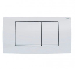  Geberit TWINLINE 30 DT dual-volume trigger plate, white, bright chrome