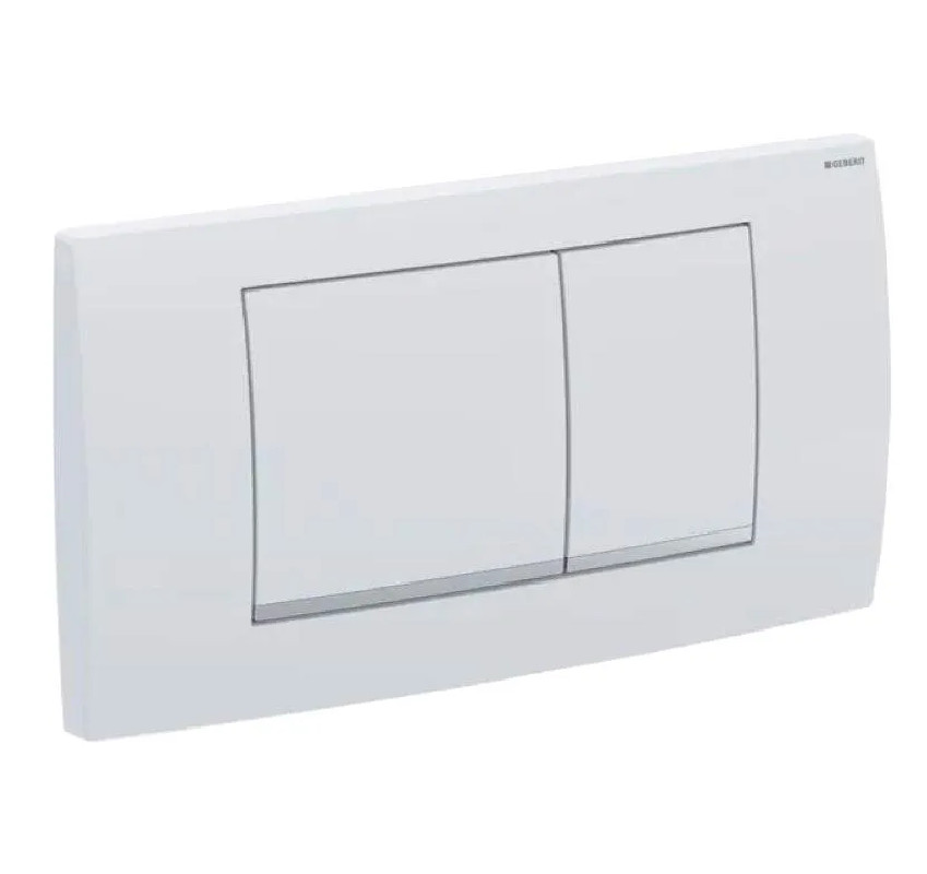  Geberit TWINLINE 30 DT piastra di comando a doppio volume, bianco, cromo lucido