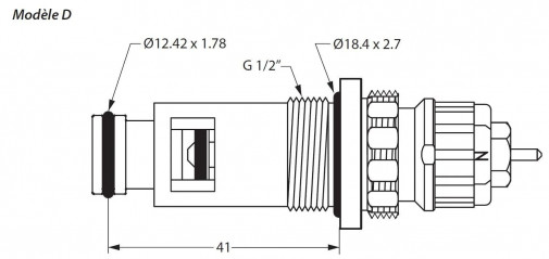 Thermostatischer Einsatz TYP D für Acova, Riello, Ideal Standard