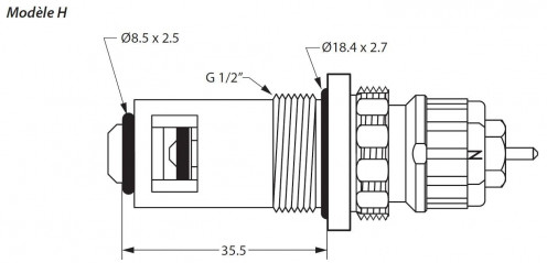 Insert thermostatique TYPE H pour Arbonia, Vasco, Manaut