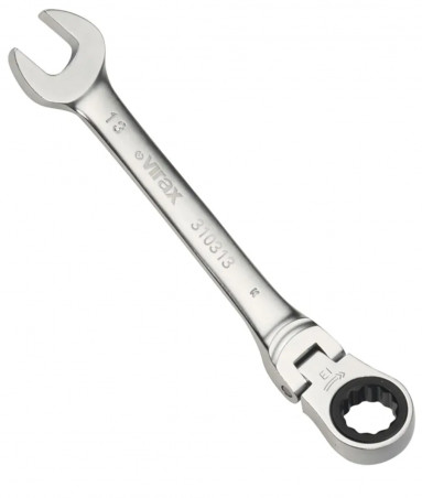 Set of 7 flexible head ratchet wrenches 8-17 mm