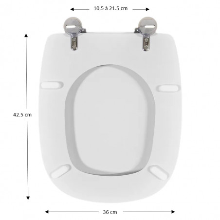 Abattant pour WC de marque DOLOMITE, modèle Fleo