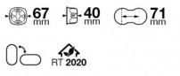 Flush-mounted box with 3 multilateral stations D67, P40