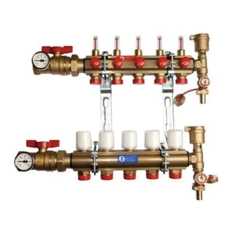 KITR553FK manifold preassembled with flow meter, 8 outlets. 