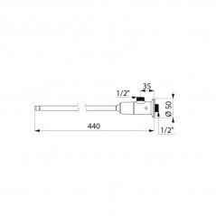 Timed washbasin faucet with femoral control for concealed supply