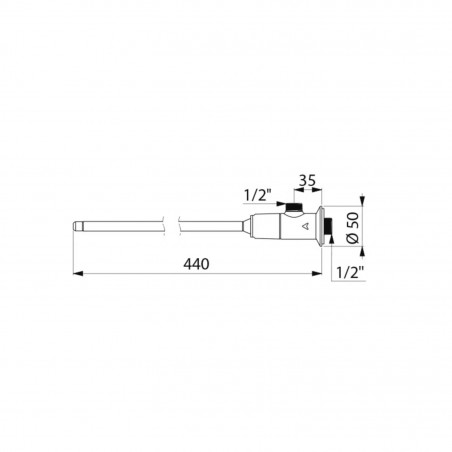 Timed washbasin faucet with femoral control for concealed supply