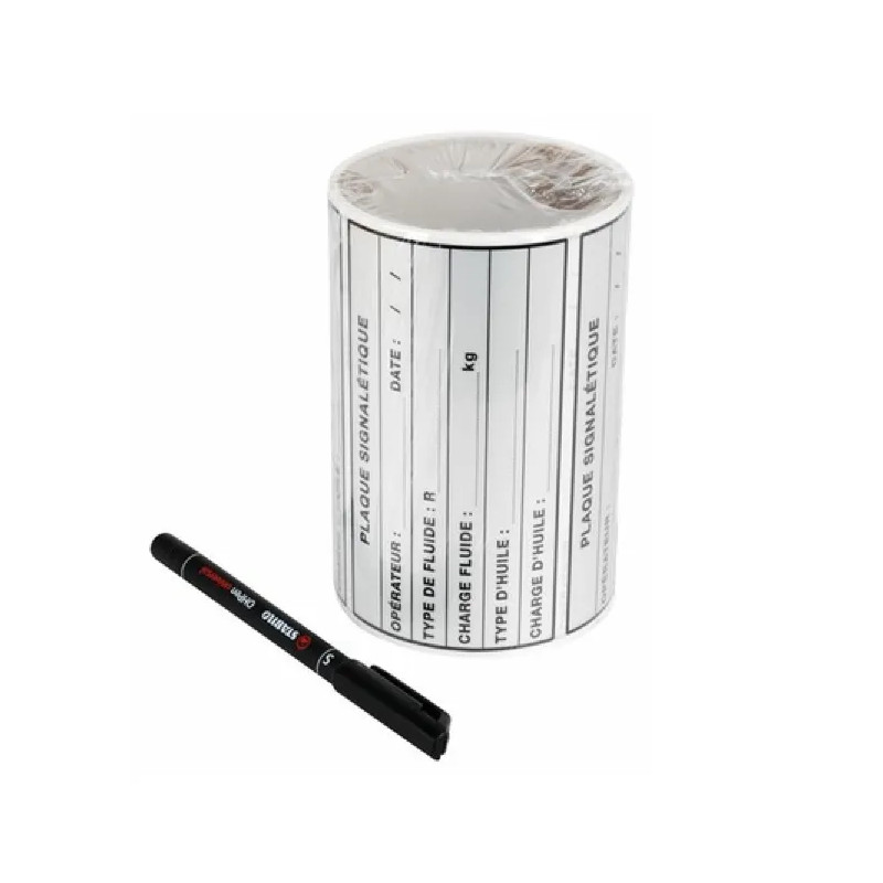 Roll of 50 labels for air conditioning, 70X130mm