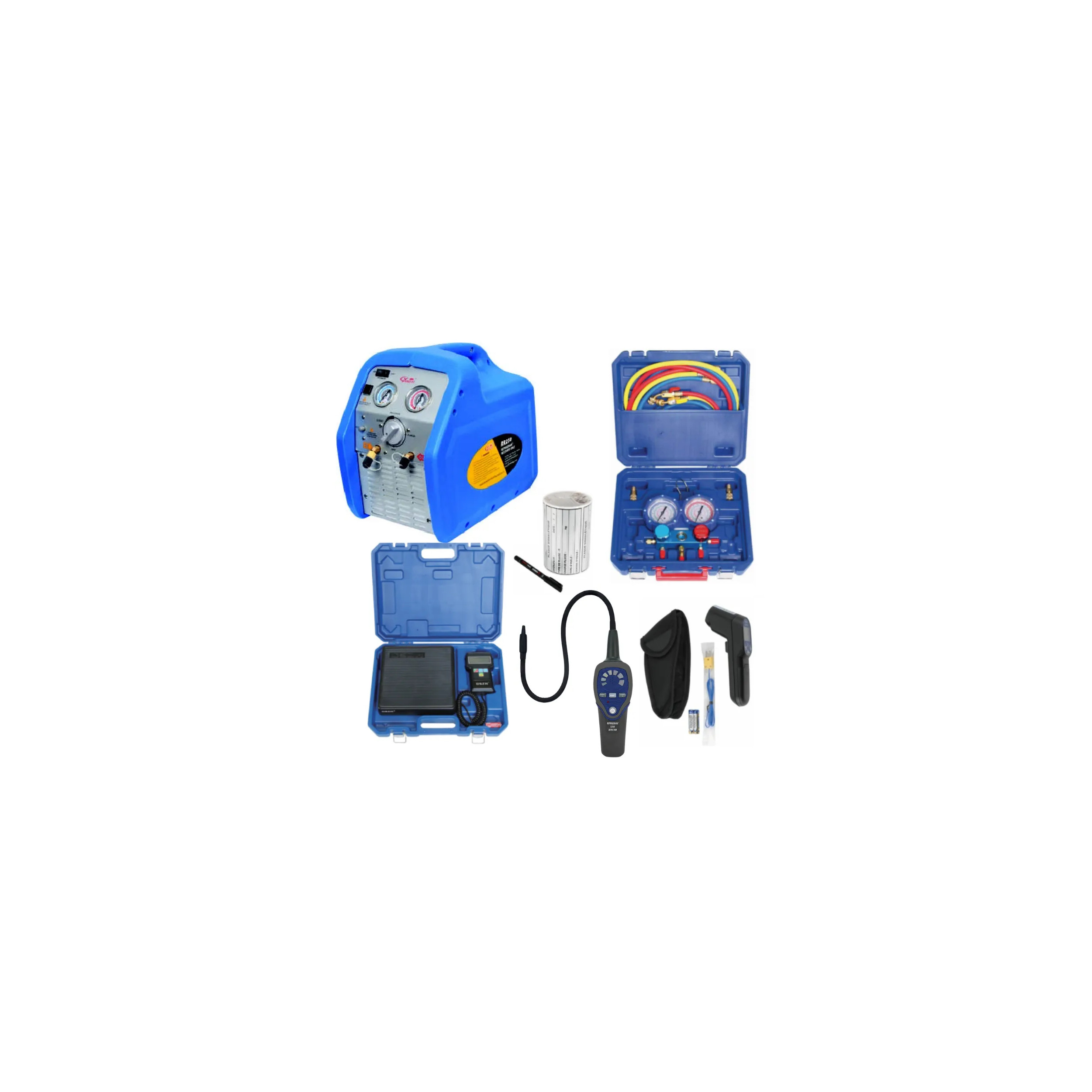 Refrigeration tooling pack, all fluids and R32 compatible, 2 ways