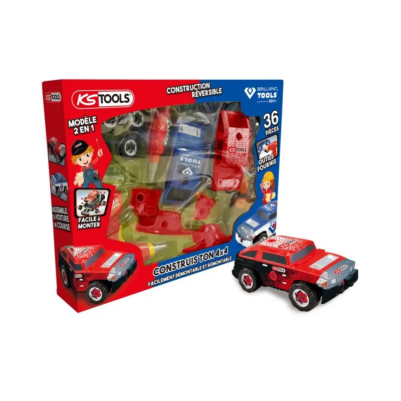 4x4 car construction kit for children, 36 pieces 