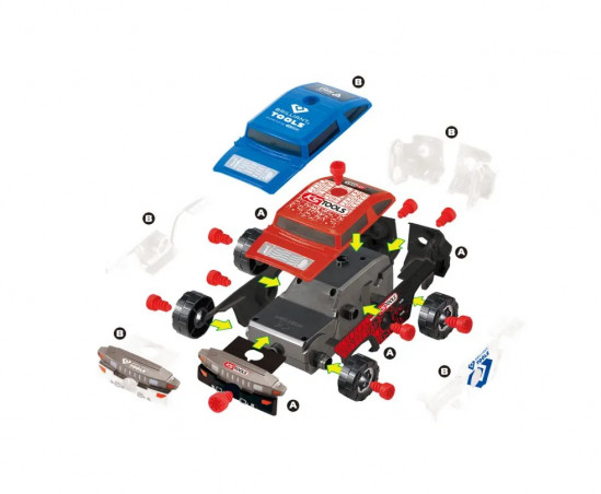 Kit de construction de voiture 4x4 pour enfant, 36 pièces 