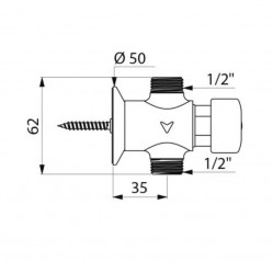 3 sc timed urinal faucet, TEMPOSTOP male 15x21 