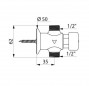 3 sc timed urinal faucet, TEMPOSTOP male 15x21 