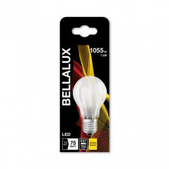 Ampoule LED dépolie standard E27, 7.5W, blanc chaud.