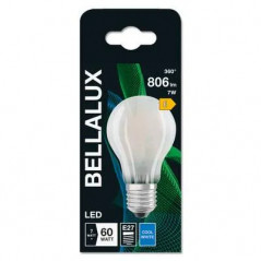 Ampoule LED dépolie standard E27, 6.5W, blanc froid.