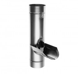 Récupérateur d\'eau de pluie, zinc naturel avec grille, diamètre 100 mm 