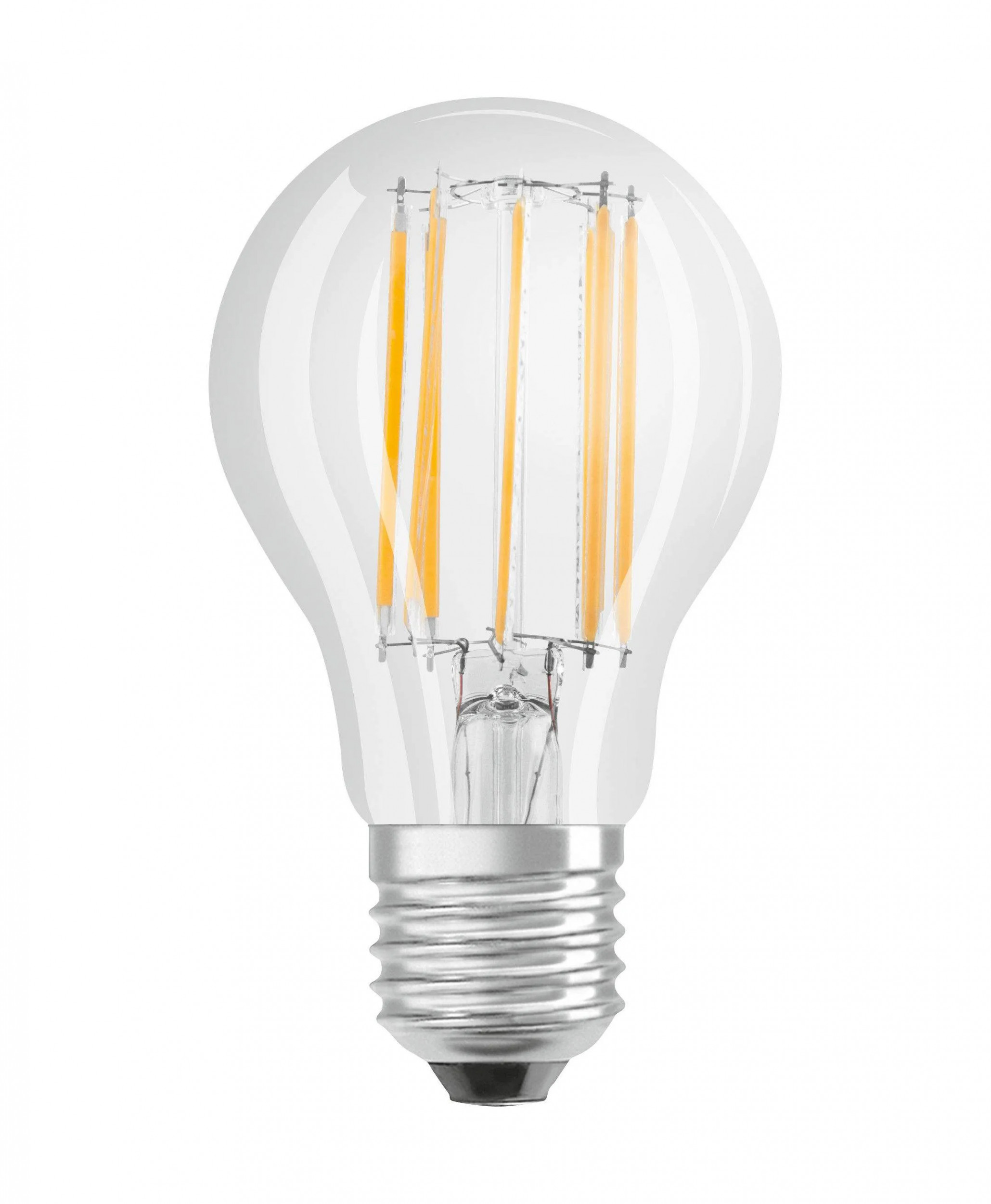 Ampoule LED verre transparent  standard E27, 4W, blanc froid.