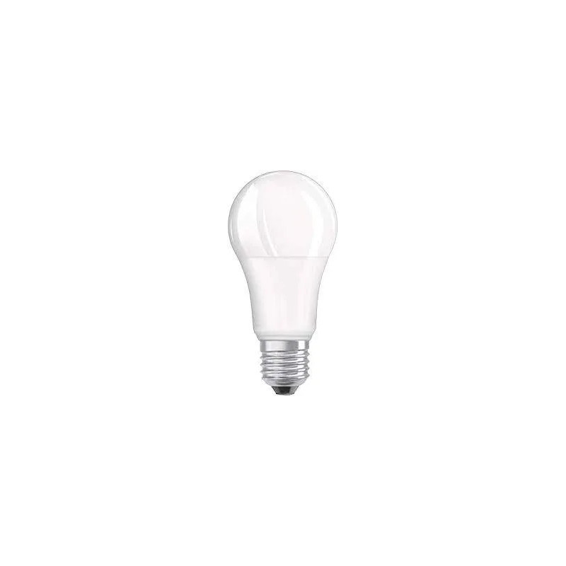 Ampoule LED dépolie standard E27, 13W, blanc chaud.