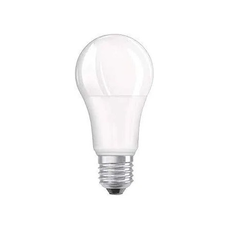 Standard E27, 13W, warmweiße, mattierte LED-Glühlampe.