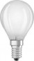 Bombilla LED esmerilada de esfera E14, 4W, blanco cálido.