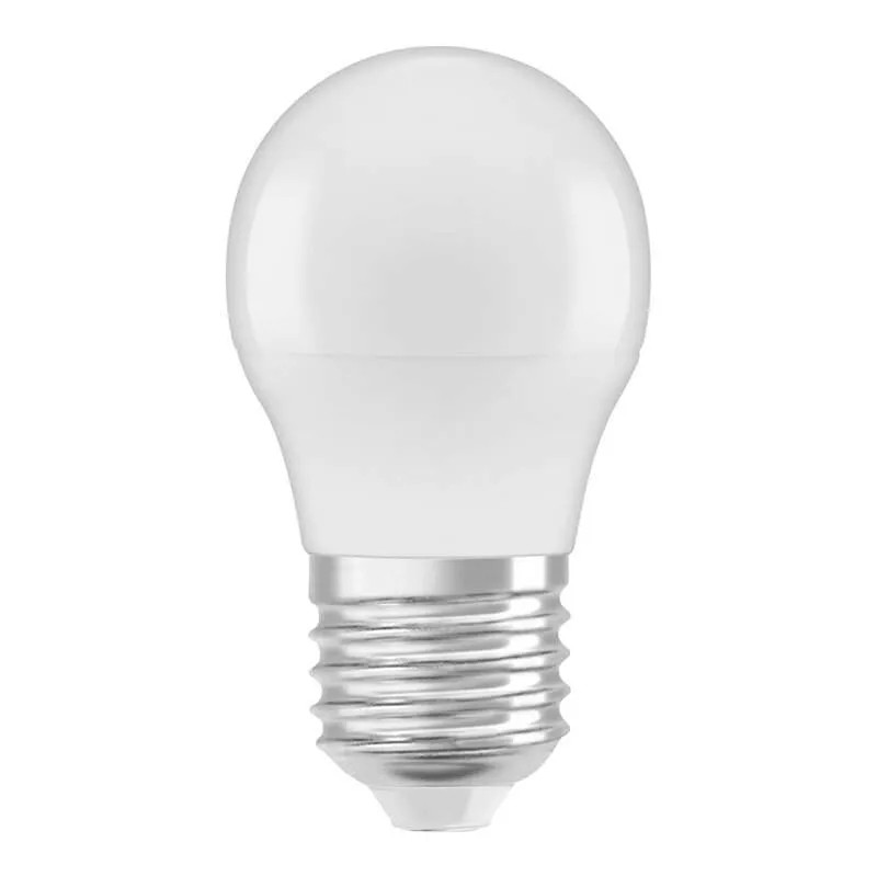 Lampadina LRD E27 a sfera smerigliata, 4,9W, bianco freddo.