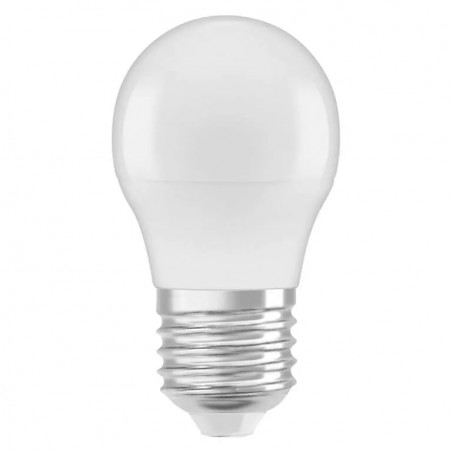 Lampadina LRD E27 a sfera smerigliata, 4,9W, bianco freddo.