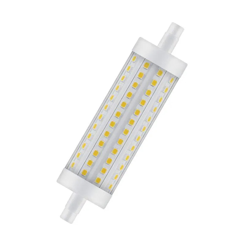 LED-Glühlampe Bleistift R7S, 13W, warmweiß.