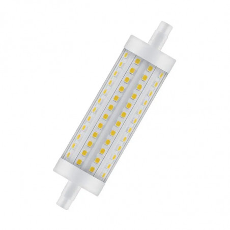 Ampoule LED crayon R7S, 13W, blanc chaud.