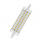 Ampoule LED crayon R7S, 13W, blanc chaud.