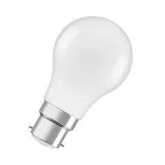 Ampoule LED dépolie standard B22, 4.9W, blanc chaud.