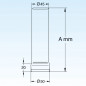 Steel overflow tube, length 170 mm