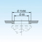 Steel overflow tube, length 170 mm