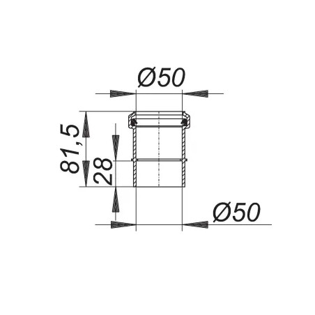 Manchon PVC DN 50 à coller pour tube polypropylène