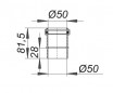 Manchon PVC DN 50 à coller pour tube polypropylène