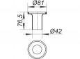 Anti-odour siphon plunger tube for shower drain 46