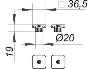 Adjustment set for CERALINE shower channels