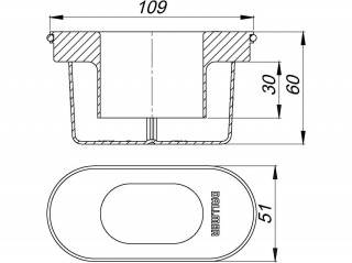 Geruchsverschluss für Duschrinne CERALINE plan