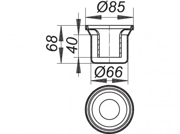 Cloche à siphon anti-odeur pour TISTO PLAN