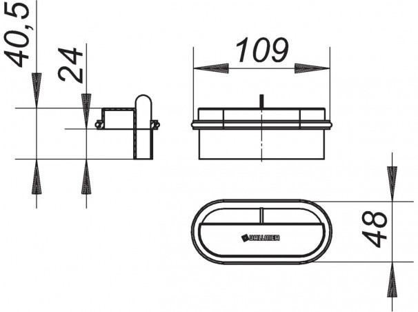 Sifón antiolor para canal de ducha CERALINE NANO