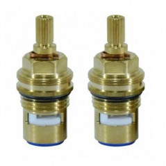 Ceramic quarter turn head, right, in 15x21 for faucet, the pair.