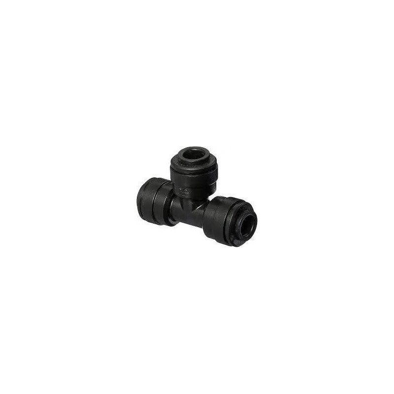 T de acetal negro de 10 mm de diámetro.