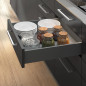 Kitchen drawer set with soft-close, anthracite grey, depth 500 mm height 2047 mm