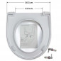 Abattant WC Geberit Renova descente ralentie, fixation dessus entraxe 22.3 cm