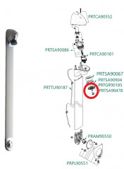 Duschgitter mit Schraube und Regler 6L/min für DL300S/350S, DL400S/400SE und 400 E touch