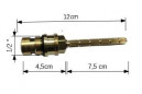 Tête céramique 1/4 de tour axe long, filetage en 1/2".