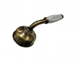 Retro matte bronze shower, porcelain handle.