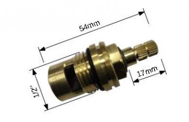 1/4 turnceramichead, one left one right, 1/2" thread.