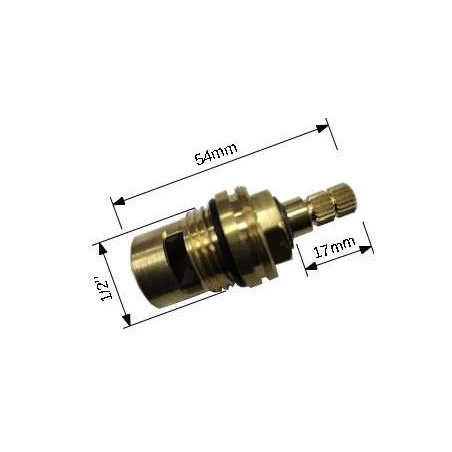 Tête céramique 1/4 de tour, une gauche une droite, filetage en 1/2\".