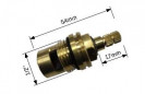 Tête céramique 1/4 de tour, une gauche une droite, filetage en 1/2".